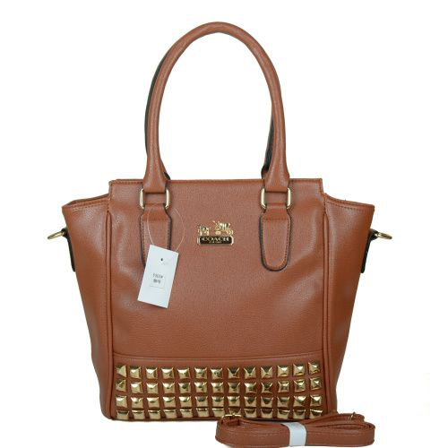 Coach Legacy Tanner In Studded Small Brown Crossbody Bags BNN - Click Image to Close